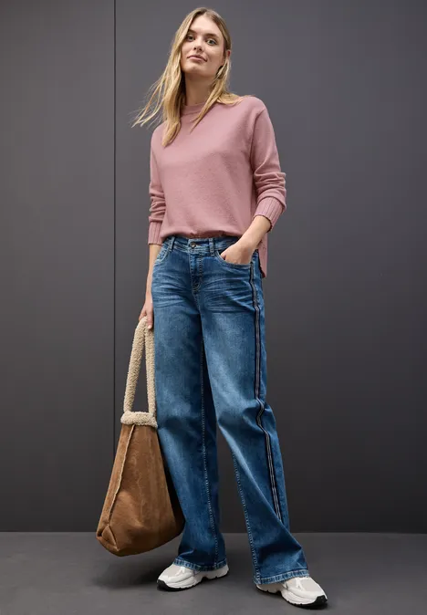 Rundhals Pullover powder pink mel.