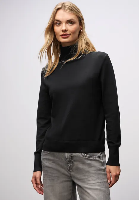 Trui met col Black