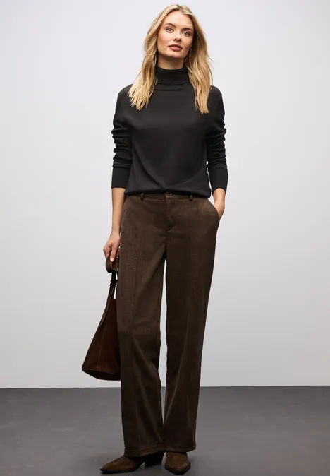 Trui met col darkest brown