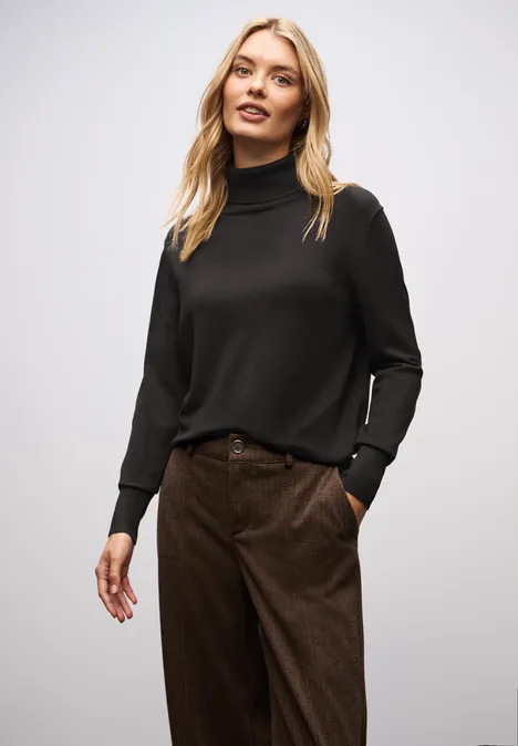 Trui met col darkest brown
