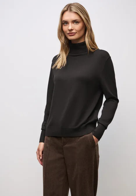 Trui met col darkest brown