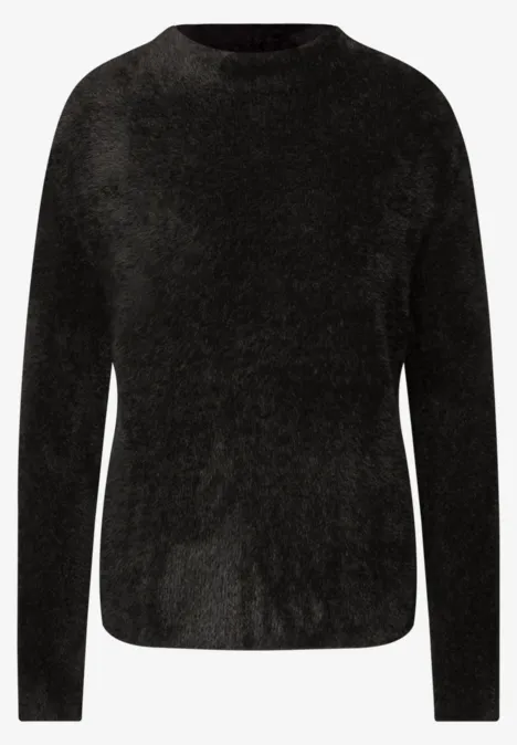 Federgarn Pullover darkest brown