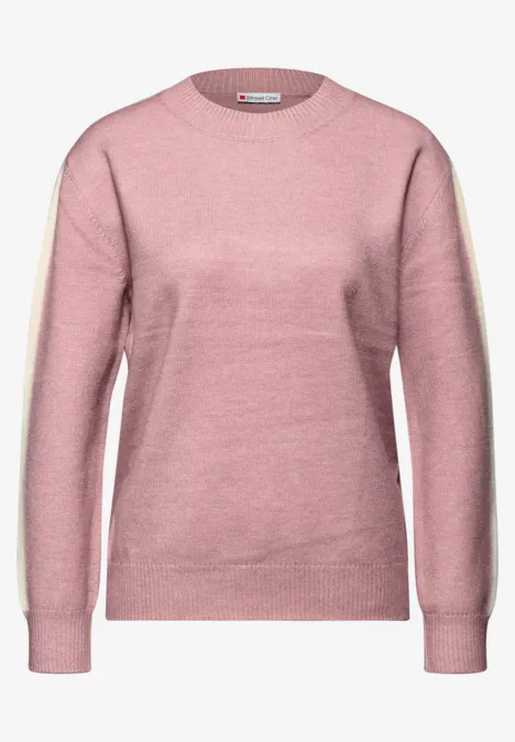 Pullover mit Gallonstreifen powder pink mel.