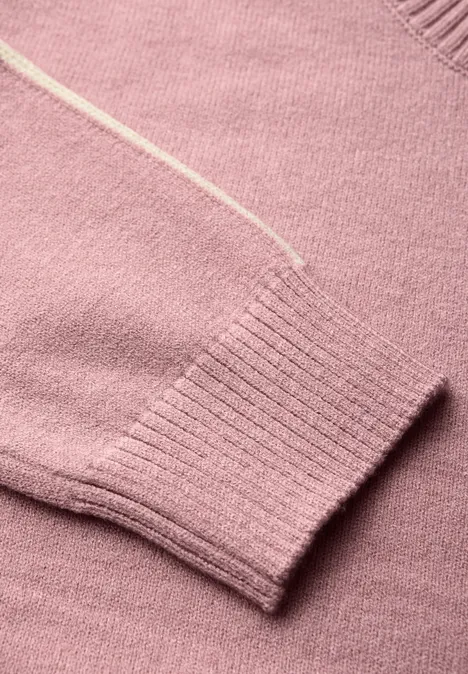 Pullover mit Gallonstreifen powder pink mel.