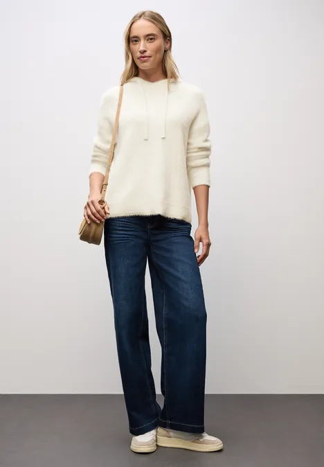 Przytulna bluza z kapturem soft beige
