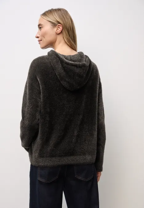 Kuscheliger Kapuzenpullover darkest brown