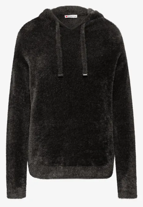 Kuscheliger Kapuzenpullover darkest brown
