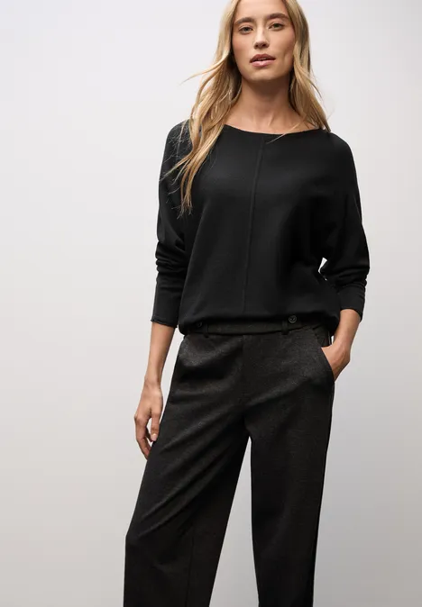 Basic Dolman Pullover Black
