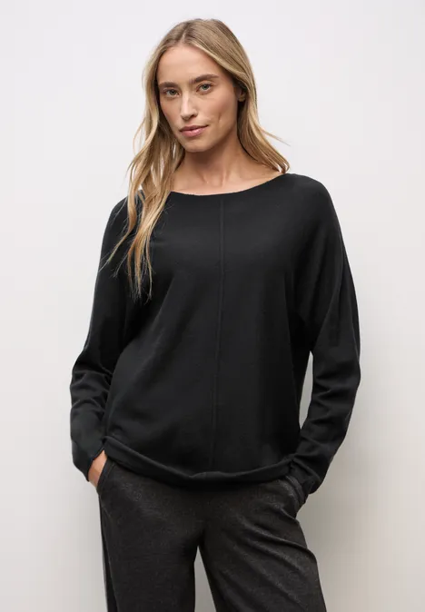 Basic Dolman Pullover Black