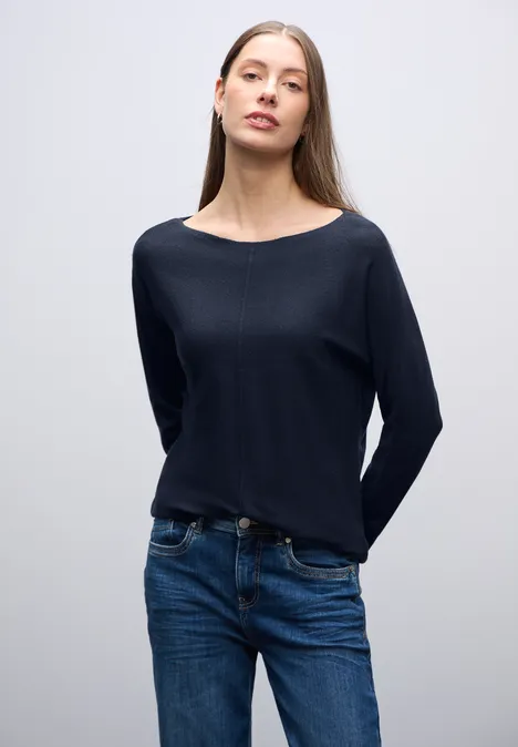 Basic Dolman Pullover deep blue