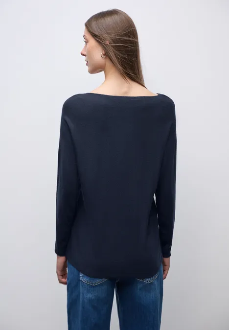 Basic Dolman Pullover deep blue