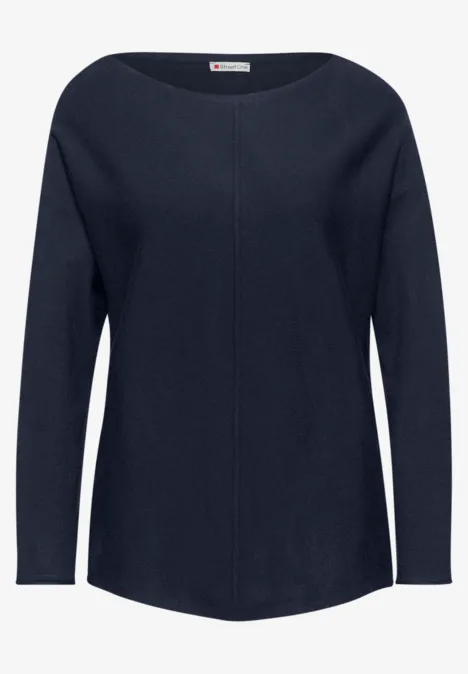 Basic Dolman Pullover deep blue