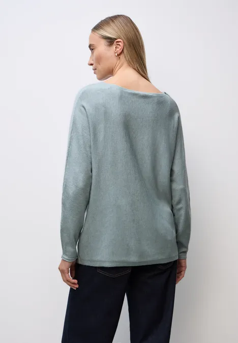 Basic Dolman Pullover nile blue mel.