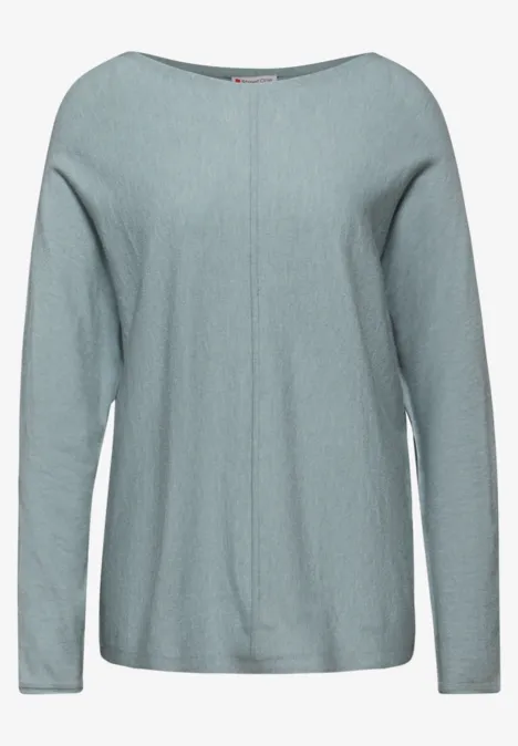 Basic Dolman Pullover nile blue mel.