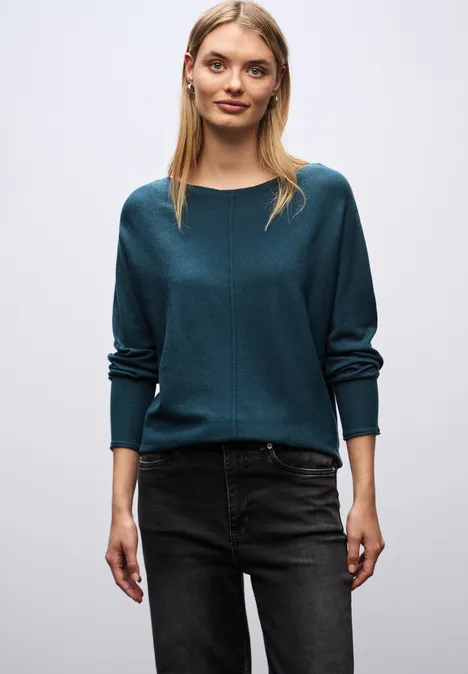 Basic Dolman Pullover tide blue