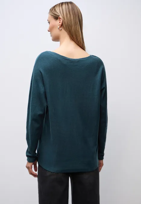 Basic Dolman Pullover tide blue