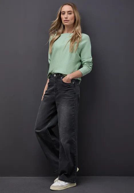 Basic Dolman Pullover serene green mel.