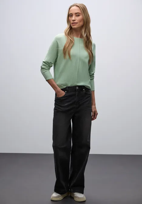 Basic Dolman Pullover serene green mel.