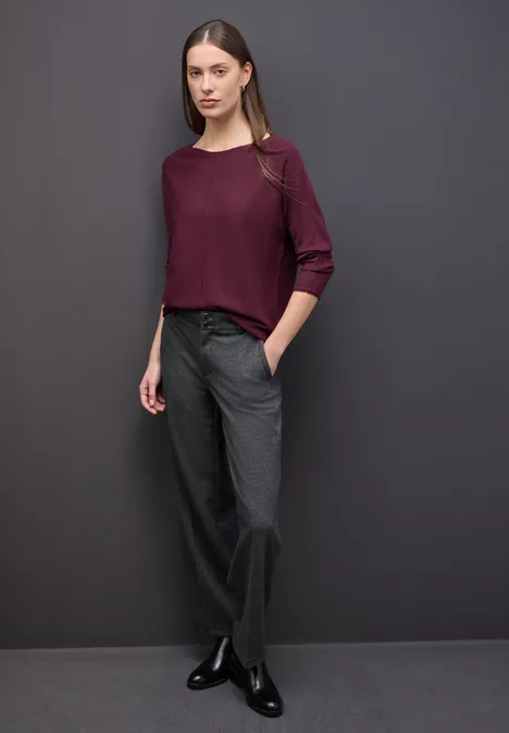 Basic Dolman Pullover wildberry red
