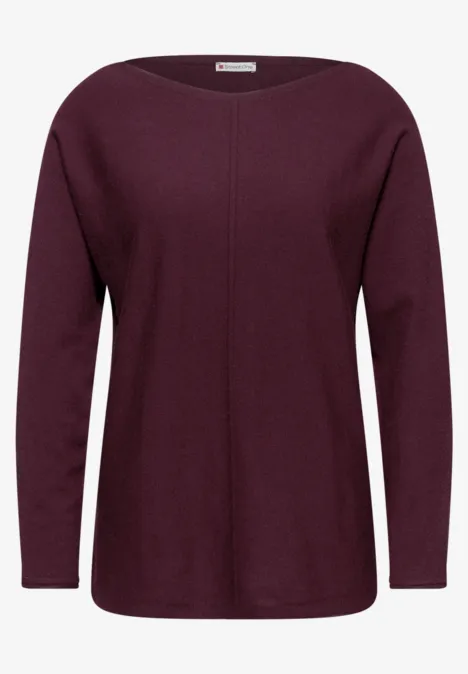 Basic Dolman Pullover wildberry red