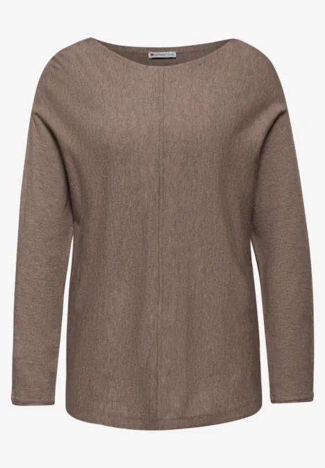 Basic Dolman Pullover silk brown mel.