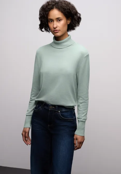 Basic Rollkragen Pullover nile blue Basic Rollkragen Pullover nile blue