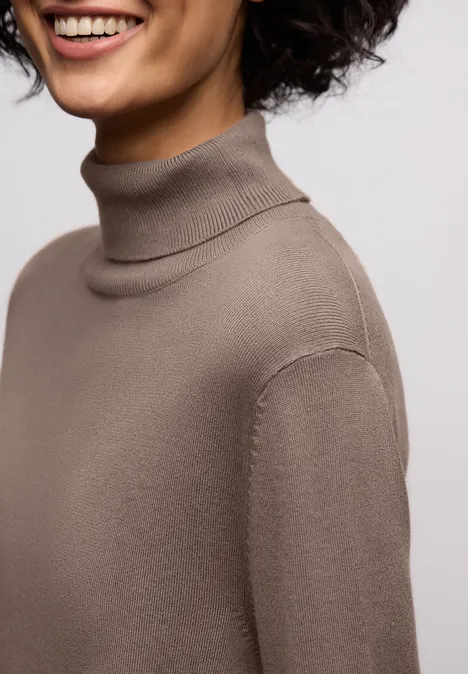 Basic Rollkragen Pullover silk brown Basic Rollkragen Pullover silk brown