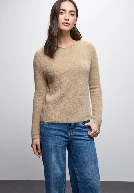 Federgarn Pullover sanded beige