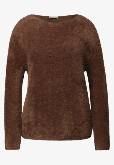 Federgarn Pullover hazelnut brown