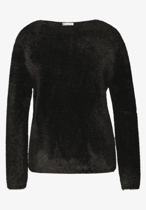 Federgarn Pullover darkest brown
