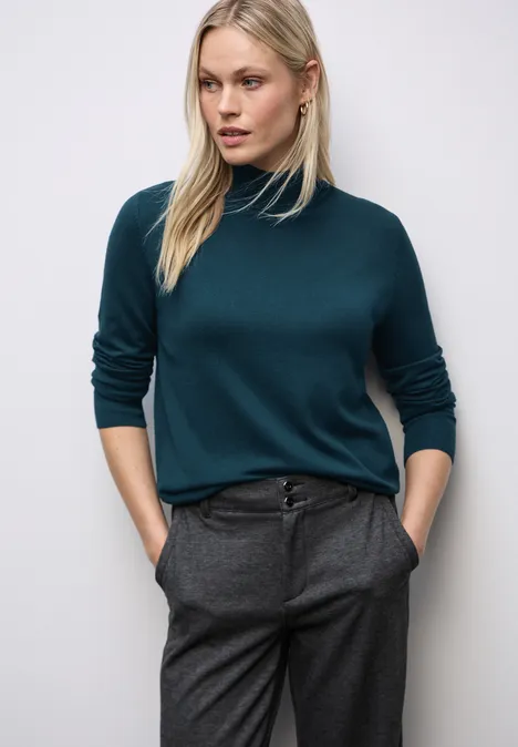 Turtleneck Pullover tide blue