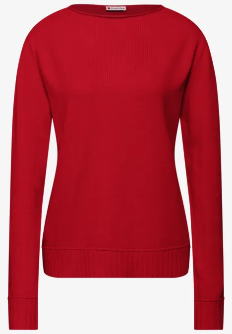 Basic Pullover racing red