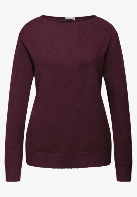 Basic Pullover wildberry red