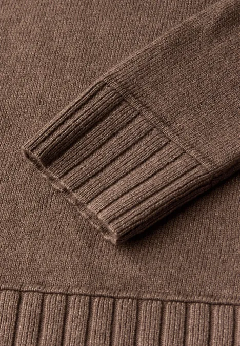 Basic Pullover silk brown mel.