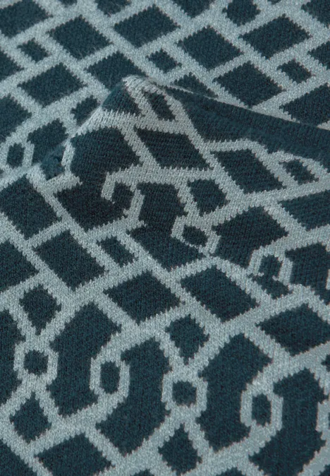 Cosy Jacquard Pullover tide blue