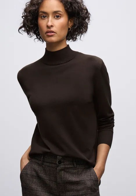Pullover mit Turtleneck deep roast brown