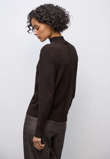 Pullover mit Turtleneck deep roast brown