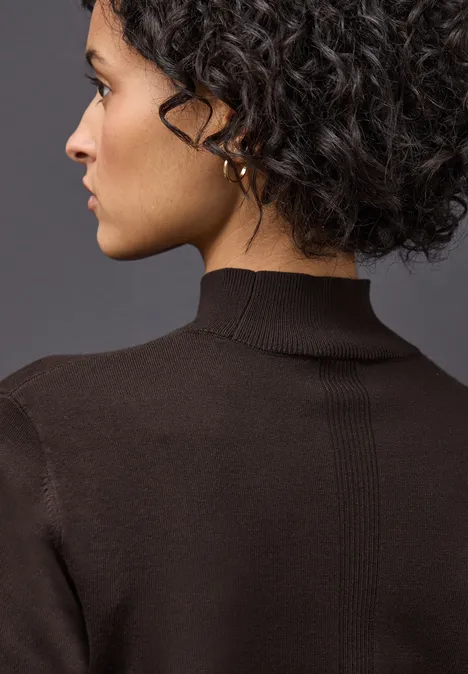 Pullover mit Turtleneck deep roast brown