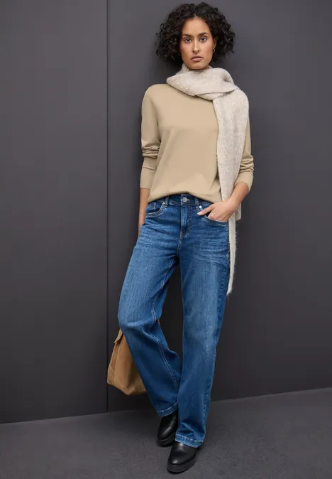 Pullover mit Turtleneck sanded beige