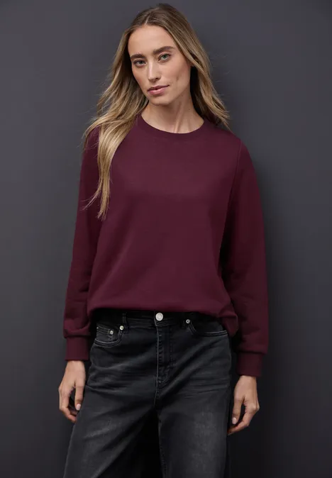 Rundhals Sweatshirt noble red