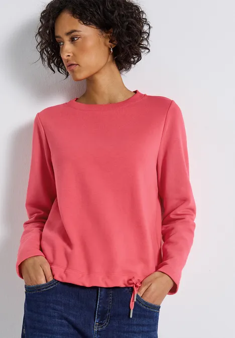 Sweater met ronde hals almond coral