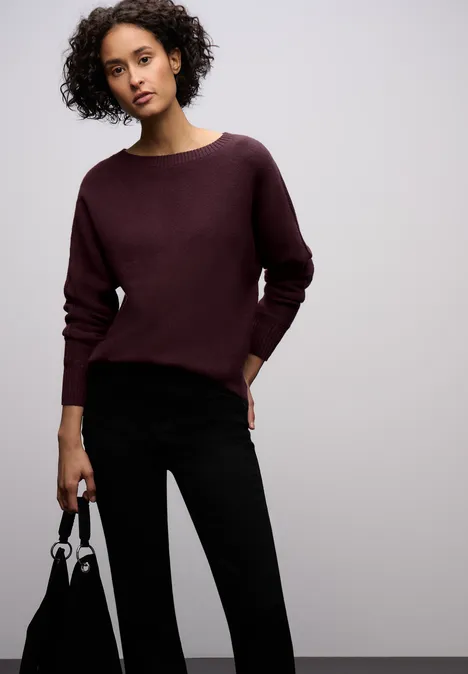 Cosy Dolman Pullover Jazz Berry