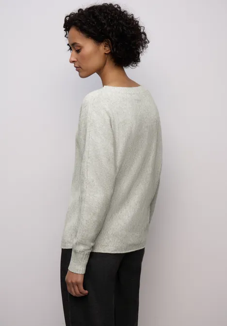 Cosy Dolman-trui pelican grey mel. Cosy Dolman-trui pelican grey mel.