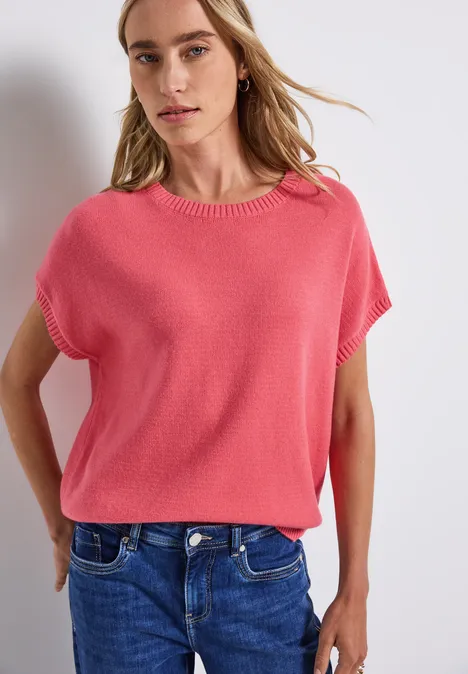 Ärmelloser Cozy Sweater almond coral