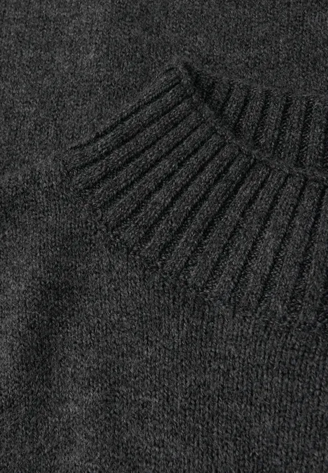 Basic Turtleneck Pullover gravel grey mel.