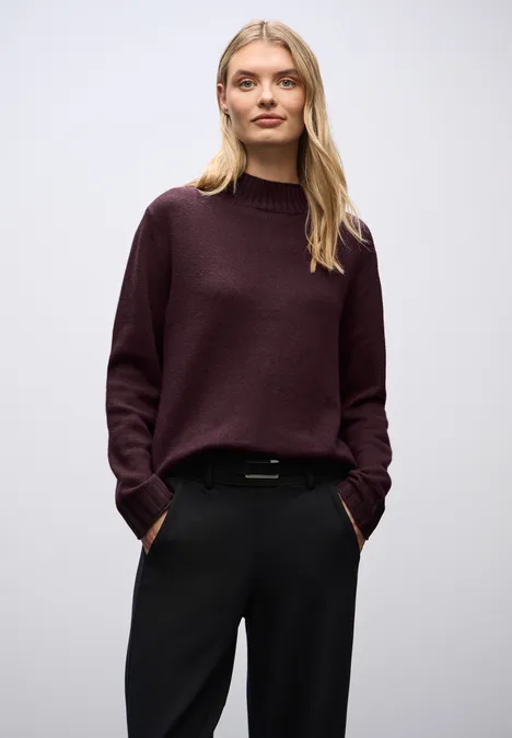 Basic Turtleneck Pullover Jazz Berry