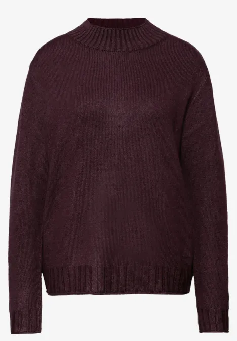 Basic Turtleneck Pullover Jazz Berry