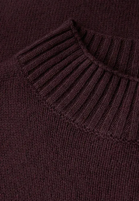 Basic Turtleneck Pullover Jazz Berry