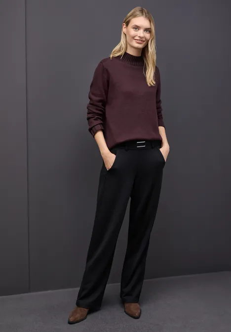 Basic Turtleneck Pullover Jazz Berry