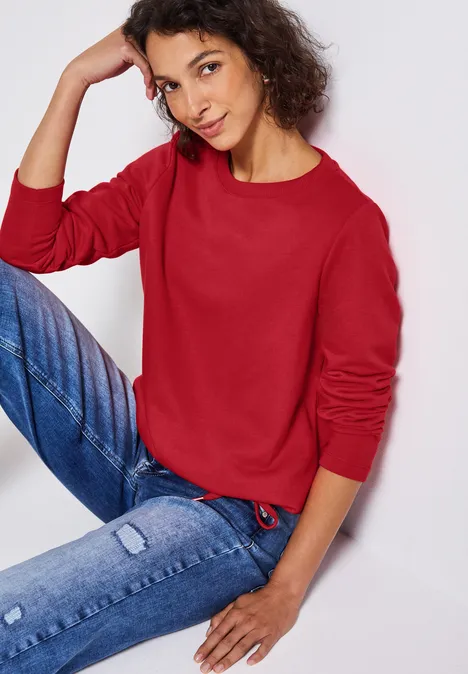 Rundhals Sweatshirt racing red